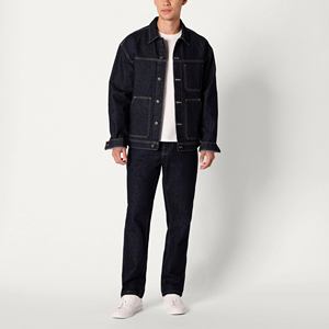 Chaqueta vaquera oscura para hombre, nuevo diseño elegante, transpirable, de invierno, tela de algodón, informal, al por mayor. - Product Image 1