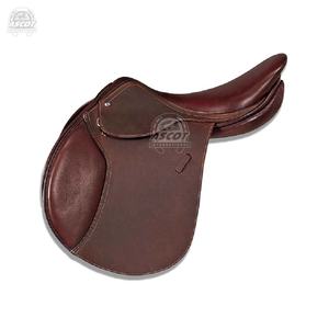 Vente en gros de selle anglaise en cuir véritable de haute qualité pour le style de course équestre noir marron - Product Image 1