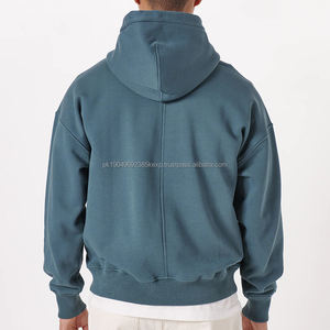 Moda Oversize Pullover Sudaderas con capucha Heavy Weight Hoodie para hombres Drop Shoulder Custom logo Puff Printing Hoodies - Product Image 6