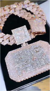 CONCEPTION Joyería Hip Hop de Lujo Personalizada, Collar con Colgante de Plata de Ley 925 con Letra 3D y Moissanita VVS Sólida, Unisex, para Fiestas - Product Image 3