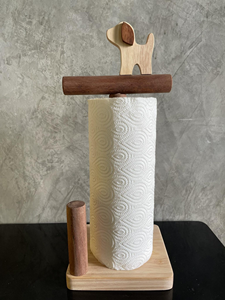 Support de papier essuie-tout en bois de qualité supérieure |   Accessoire décoratif pour comptoir de cuisine - Product Image 2