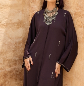 New 2026 Dubai Beautiful Black Traditional Islamic Women's Saudi Arabian <b>Abaya</b> Spring Polyester Breathable Ankle Length Muslim - Product Image 5
