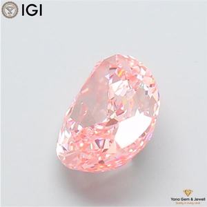 Diamante Cultivado en Laboratorio con Certificado IGI, Color Rosa Intenso, Claridad VS1, 2.50 Quilates, Forma de Pera, para Joyería de Colgante Única - Product Image 5