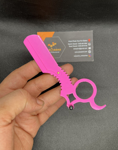 Rasoir à doigts classique de haute qualité en acier inoxydable à lame simple pour barbier, rasage de près, qualité salon, pour hommes - Product Image 1