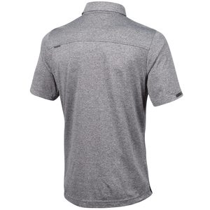 Polo à manches courtes gris pour homme avec poche poitrine, tissu tricoté à séchage rapide, style décontracté, coupe classique - Product Image 6