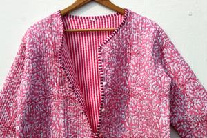 Nueva llegada de algodón hecho a mano chaqueta Kantha indio hecho a mano parche trabajo abrigos Boho chaqueta acolchada para mujer - Product Image 6