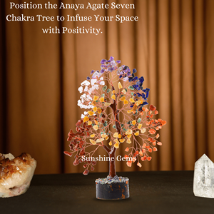 Árbol de la Vida de Cristal de los Siete Chakras, Tallado en Alambre Dorado, Árbol de Piedras Preciosas de Ágata de Alta Calidad, Piedras Curativas Naturales para Decoración del Hogar - Product Image 4