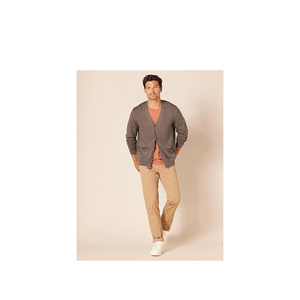 Suéter tipo cárdigan clásico de punto con botones para hombre - Product Image 3