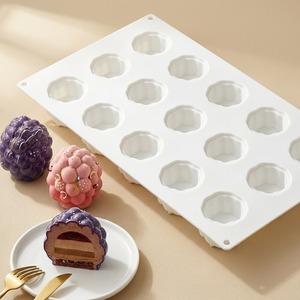 New Cross Border 15 Cavity Blackberry Shaped French Mousse Dessert <b>Silicone</b> Mold Food Grade Easy Release DIY Fruit <b>Baking</b> Mold - Product Image 3