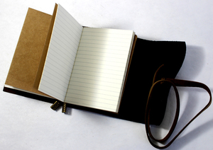 Hermoso Cuaderno de Papel Kraft Cosido con Panel Marrón, Cuaderno de Cuero de Alta Calidad con Tapa Blanda, Suministros de Oficina, Cuadernos Negros y Marrones - Product Image 4