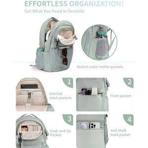 High Quality Design Custom Logo Smooth Zipper Comfortable Multi Pocket <b>Large</b> Capacity Lightweight Top Trendy <b>School</b> Back Pack - Product Image 3