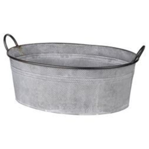 Set Of Two Galvanized Metal Beverage Cooler Wine Tub With Rope Handles For Home & Events Barware Wine Cooler <b>Chiller</b> Bucket - Product Image 3