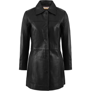 Abrigo Largo de Cuero para Mujer, Chaqueta de Moda, Abrigo Largo de Invierno, Abrigo Casual Elegante, Fabricante Mayorista OEM Personalizado - Product Image 1