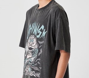 T-shirt en coton épais 300 GSM pour hommes, coupe ample et oversize, vente en gros, marque privée OEM - Product Image 5