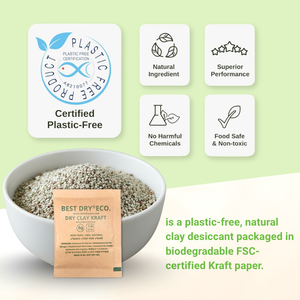 Meilleur déshydratant à l'argile sèche ECO 33g – Argile Bentonite Non Toxique 100% Biodégradable Anti-Moisissure Adsorbant Fabriqué en BD pour l'électronique - Product Image 5