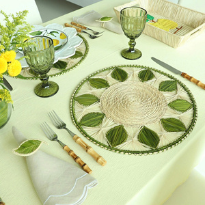Mantel Individual Redondo de Rafia Natural Tejido a Mano, el Más Vendido, de Calidad Premium, Fabricante Mayorista - Product Image 6