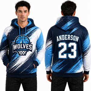 Sudadera con Capucha de Baloncesto para Hombre, Impresión por Sublimación, Logotipo del Equipo Personalizado, Ropa Deportiva Transpirable, Proveedor OEM - Product Image 6
