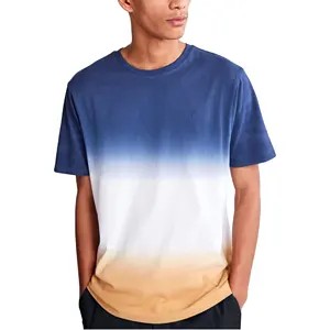 Trendy Dip dyed T-shirt for Men custom 100% pure cotton high quality designer graphic summer clothing Man t-shirts made In India