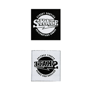 Étiquettes carrées en damassé tissé sur mesure de qualité supérieure, découpées à la chaleur et à l'avant-garde laser, lavables pour vêtements et sacs, avec logo de marque - Product Image 2