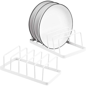 Romantic Pink Heart-Shaped Metal Plate Stand Wire Dish <b>Rack</b> and Plate Holder for <b>Kitchen</b> Countertop Organization - Product Image 2