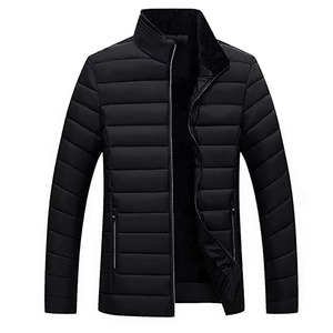 Navy Blue <b>White</b> Red Custom <b>Men</b> Color Block Puffer <b>Jacket</b> Stand Collar Quilted Winter Coat OEM Factory Premium Outerwear Pro - Product Image 3