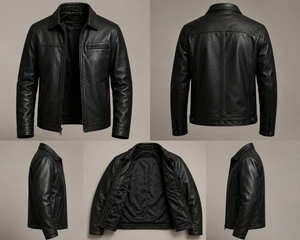 Veste en cuir de haute qualité pour hommes, très élégante et stylée - Product Image 2