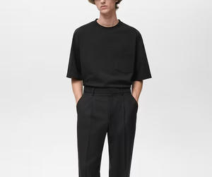 Top Quality 260GSM Heavy Weight <b>Box</b> Fit 100% Cotton <b>Drop</b> Shoulder Oversized Cropped Boxy Plus Size T Shirts for Men - Product Image 3