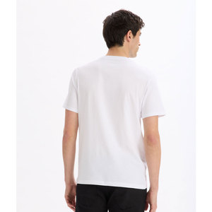 Men's <b>White</b> Short Sleeve O-Neck Oversized Solid Color Casual Breathable Washed Jersey Knitted Cotton T-Shirt - Product Image 2
