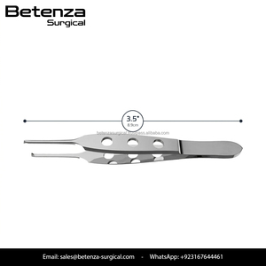 Pinzas para Tejidos Bishop-Harman de Primera Calidad, 1x2 Dientes, Acero Inoxidable, Instrumentos Oftálmicos para Microcirugía - Product Image 3