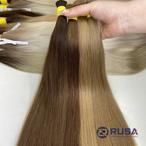 ผมต่อแบบเทป Rusa Hair เวียดนามแท้ เกรดเวอร์จิ้น แบบ Double Drawn  ตรง สีบลอนด์ น้ำตาลเข้ม ขนาด 16-30 นิ้ว ความยาวระดับซาลอน - Product Image 5