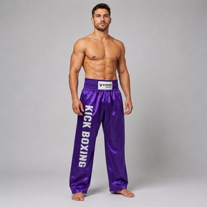Kick Boxing <b>Trouser</b> Professional Athletic Bottoms Stretch Polyester/Nylon for Martial Arts <b>Training</b> Gym Workouts Sports - Product Image 2