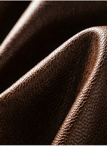 TRIBON SPORTS Men's Brown Cowhide <b>Leather</b> Bomber <b>Jacket</b> Stand Collar Zipper Closure Regular Fit Breathable Casual <b>Winter</b> Premium - Product Image 5