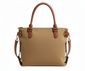 Sac fourre-tout unisexe Royaa style américain multi-poches avec logo vintage, résistant à l'eau, fermeture éclair, en toile et cuir véritable végétal de 13 pouces - Product Image 4