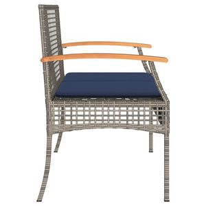 Banc de jardin bleu marine et gris brun pour terrasse, bancs d'extérieur - Product Image 6