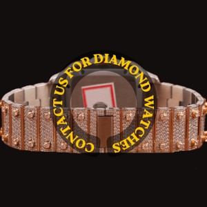 Trendy Moissanite Diamond Full Iced Quartz Fashion Business Sport Man Watch Stainless Steel White Gold Plated Watch for Man's - Product Image 3