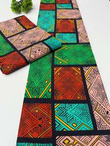 Tela de algodón Ankara con estampado africano de alta calidad, proveedor OEM de Marruecos para uso en moda. - Product Image 5