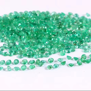 Esmeralda Natural Facetada Redonda de 2mm, Gema Suelta de Alta Calidad para Joyería, Venta al Por Mayor de Piedras Sueltas Facetadas Redondas - Product Image 1