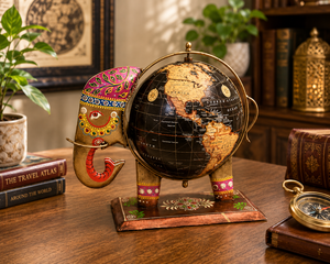 Handcrafted Iron <b>Elephant</b> Table Globe | Decorative World Globe Showpiece for Home & Office <b>Decor</b> - Product Image 6