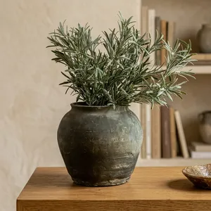 Pot de rangement vintage Nong Phai en poterie artisanale, récipient rustique en terre cuite pour la décoration intérieure de cuisine de ferme - Product Image 3