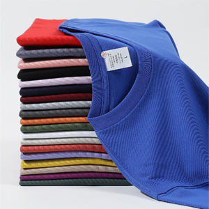 เสื้อยืดผ้าฝ้าย100% แบบสั่งทำพิมพ์โลโก้ด้านหน้าผ้าเจอร์ซีย์สไตล์ลำลองดีไซน์พื้น - Product Image 1