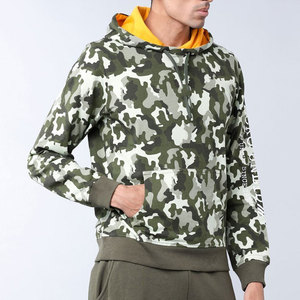 Sudadera con Capucha de Camuflaje para Hombre, Corte Regular, Tejido de Algodón, Informal, con Bolsillo Delantero, Estilo Otoñal - Product Image 2