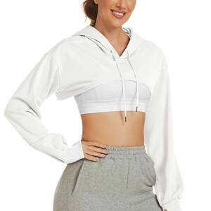 ชุดวอร์มไหมพรมแบบมีฮู้ดสำหรับผู้หญิงไซส์ใหญ่  แบบสวมใส่สบายๆ สไตล์สปอร์ต  ชุดสองชิ้น เสื้อครอปแขนยาวติดซิป  สำหรับฤดูหนาว - Product Image 1