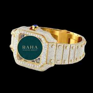 Montre de luxe unisexe RAHA avec boîtier en acier inoxydable, cadran en cristal, mouvement à quartz ETA, bracelet de 20 cm, fermoir papillon - Product Image 3