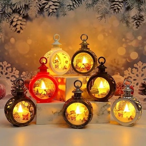 Santa Christmas <b>Lantern</b> Antique Bronze Finish LED Globe Round Shape For Festive Home Decoration & Winter Tabletop Display - Product Image 6