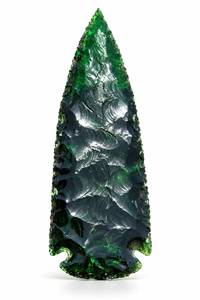 green obsidian arrowhead, green obsidian, green obsidian stone, obsidian arrowhead, green gemstone arrowhead, - Product Image 3