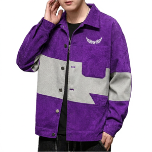 Chaqueta Bomber para Hombre, Impermeable, Ecológica, con Logotipo Frontal, Diseño de Bloques de Color, Cuello Alto, Estilo Casual Holgado para Invierno - Product Image 6