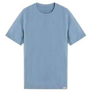 Camiseta de Manga Corta para Hombre, Cuello Redondo, Color Azul Claro, 100% Algodón Jersey, Corte Regular, Estilo Casual - Product Image 1