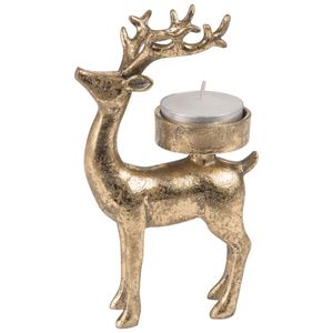 Candelabro de Reno Dorado BRC de Cuatro Brazos, Tradicional, Hecho a Mano, de Metal, Ecológico, Duradero, Tamaño Mediano, para Decoración Navideña - Product Image 5