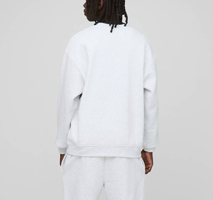 Sweat-shirt homme style britannique anti-plis sans repassage, en pur coton, imprimé, avec logo brodé, à manches longues, pour couples - Product Image 3