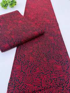 Tissu pagne africain en coton imprimé wax de haute qualité du Ghana, motif authentique pour sacs de mode pour filles, batik - Product Image 5